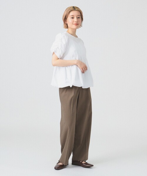 Ray BEAMS（レイビームス）の「ギャザースリーブ バルーン ブラウス［洗える］（シャツ/ブラウス・レディース・ブラック/クリーム/ホワイト・ONE SIZE）」の5枚目の写真