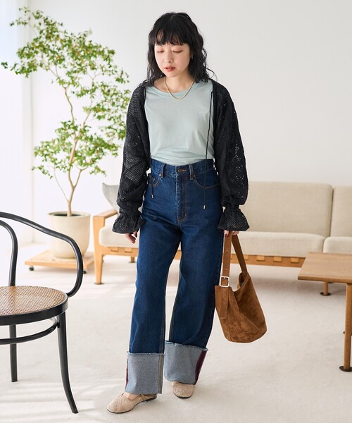 FREAK'S STORE(フリークスストア)の「インド パッチワークレースボレロ〈セットアップ対応〉(カーディガン/ボレロ・レディース・ブラック/オフホワイト・フリ-)」の16枚目の写真