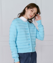 イネド INED 大きい サイズ レディース 用 縁取り の 可愛い カーディガン 15 無印良品 カーディガン UVカット強撚Vネックワイド