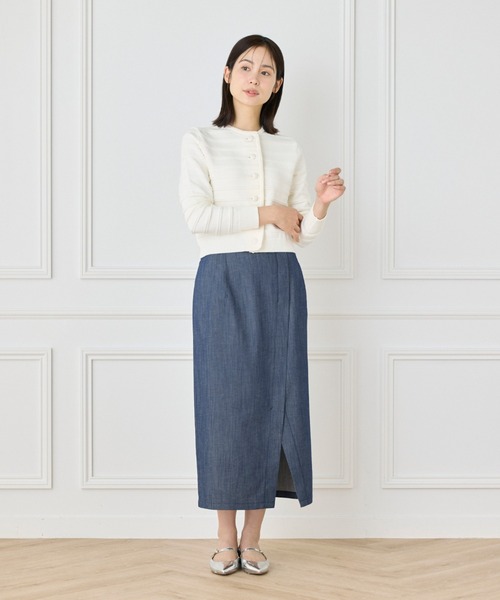 INED（イネド）の「PIMA COTTONボーダー柄カーディガン（カーディガン/ボレロ・レディース・その他/ブルー/オフホワイト・11号/9号）」の19枚目の写真