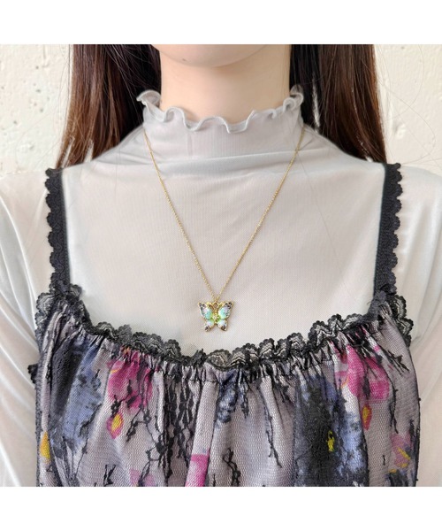 ANNA SUI(アナスイ)の「蝶モチーフ ネックレス(ネックレス・レディース・ブルー/ピンク・50cm)」の9枚目の写真