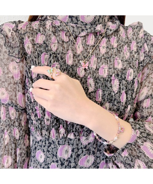 ANNA SUI(アナスイ)の「蝶モチーフ ネックレス(ネックレス・レディース・ブルー/ピンク・50cm)」の10枚目の写真