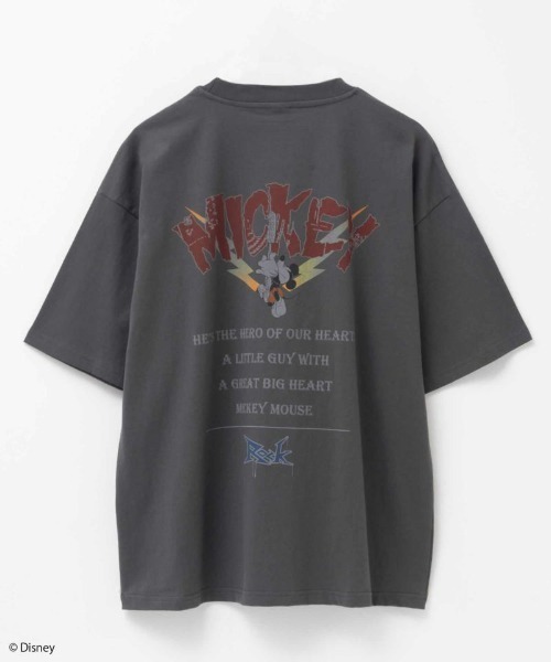 セール】Disney ミッキーロックプリントTシャツ（Tシャツ
