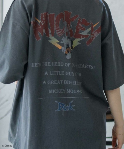 【新品未使用タグ付き】DisneyロックミッキーTシャツ セール】Disney ミッキーロックプリントTシャツ（Tシャツ