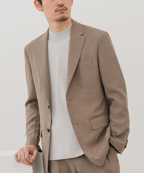 EDIFICE(エディフィス)の「”吸汗&速乾機能” EVALET メッシュ 2ボタン ジャケット【セットアップ可】(テーラードジャケット・メンズ・ベージュ/ネイビー/ブラック・X-SMALL/SMALL/MEDIUM/LARGE/X-LARGE/XX-LARGE)」の3枚目の写真