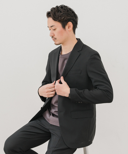 EDIFICE(エディフィス)の「”吸汗&速乾機能” EVALET メッシュ 2ボタン ジャケット【セットアップ可】(テーラードジャケット・メンズ・ベージュ/ネイビー/ブラック・X-SMALL/SMALL/MEDIUM/LARGE/X-LARGE/XX-LARGE)」の7枚目の写真