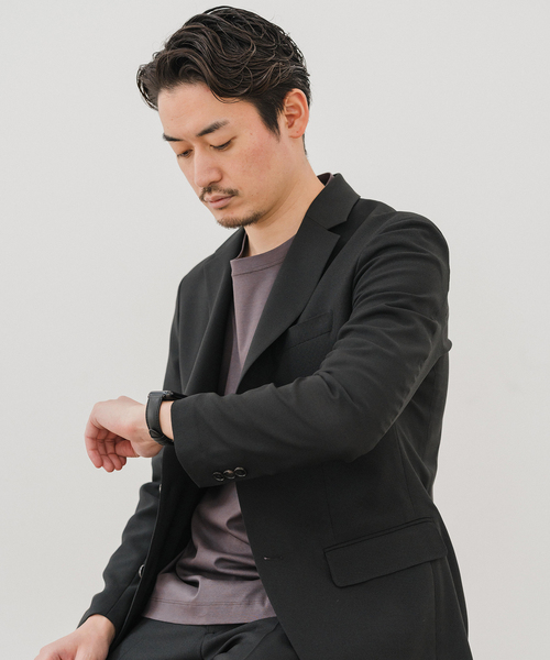 EDIFICE(エディフィス)の「”吸汗&速乾機能” EVALET メッシュ 2ボタン ジャケット【セットアップ可】(テーラードジャケット・メンズ・ベージュ/ネイビー/ブラック・X-SMALL/SMALL/MEDIUM/LARGE/X-LARGE/XX-LARGE)」の8枚目の写真