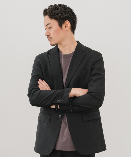 EDIFICE(エディフィス)の「”吸汗&速乾機能” EVALET メッシュ 2ボタン ジャケット【セットアップ可】(テーラードジャケット・メンズ・ベージュ/ネイビー/ブラック・X-SMALL/SMALL/MEDIUM/LARGE/X-LARGE/XX-LARGE)」の12枚目の写真