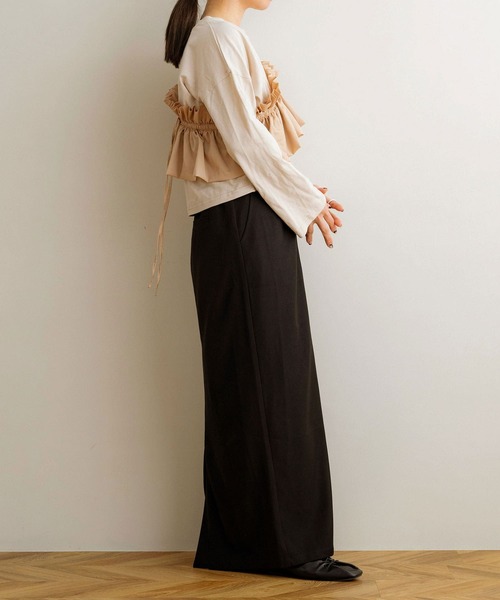 NOAHL(ノアル)の「【NOAHL】ビスチェドッキングトップス(Tシャツ/カットソー・レディース・ブラック/ホワイト/キナリ・FREE)」の10枚目の写真