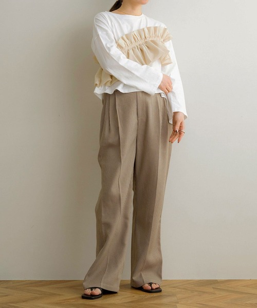 NOAHL(ノアル)の「【NOAHL】ビスチェドッキングトップス(Tシャツ/カットソー・レディース・ブラック/ホワイト/キナリ・FREE)」の18枚目の写真