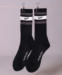 FRUIT OF THE LOOM（フルーツオブザルーム）の「(GA)【FTL×NUMBER(N)INE】【パック入り/2足セット】ブランドロゴ & ライン リブ クルーソックス（ソックス/靴下）」