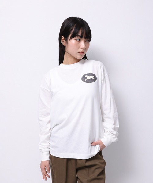 Common Noun(コモン ナウン)の「“HORSE” Shuhei Koki 天竺ロンT(Tシャツ/カットソー・レディース・ホワイト/ピンク/杢グレー・M/L)」の1枚目の写真