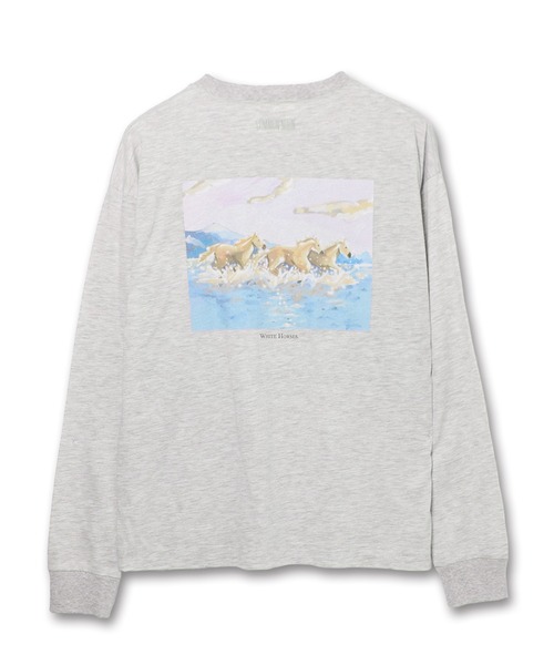 Common Noun(コモン ナウン)の「“HORSE” Shuhei Koki 天竺ロンT(Tシャツ/カットソー・レディース・ホワイト/ピンク/杢グレー・M/L)」の5枚目の写真