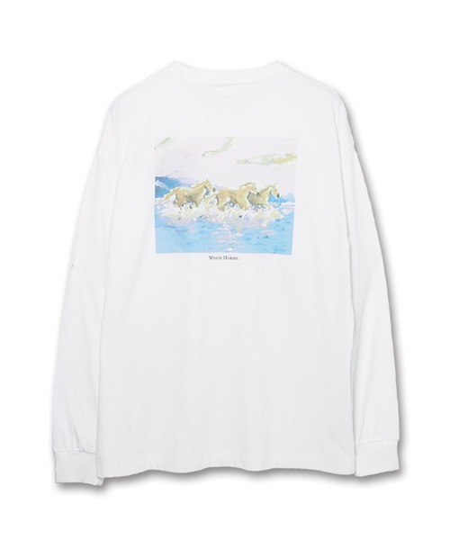 Common Noun(コモン ナウン)の「“HORSE” Shuhei Koki 天竺ロンT(Tシャツ/カットソー・レディース・ホワイト/ピンク/杢グレー・M/L)」の4枚目の写真