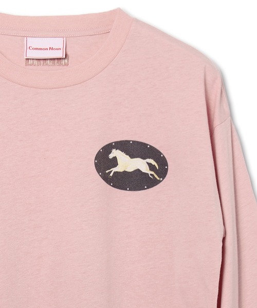 Common Noun(コモン ナウン)の「“HORSE” Shuhei Koki 天竺ロンT(Tシャツ/カットソー・レディース・ホワイト/ピンク/杢グレー・M/L)」の7枚目の写真