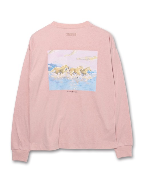 Common Noun(コモン ナウン)の「“HORSE” Shuhei Koki 天竺ロンT(Tシャツ/カットソー・レディース・ホワイト/ピンク/杢グレー・M/L)」の6枚目の写真
