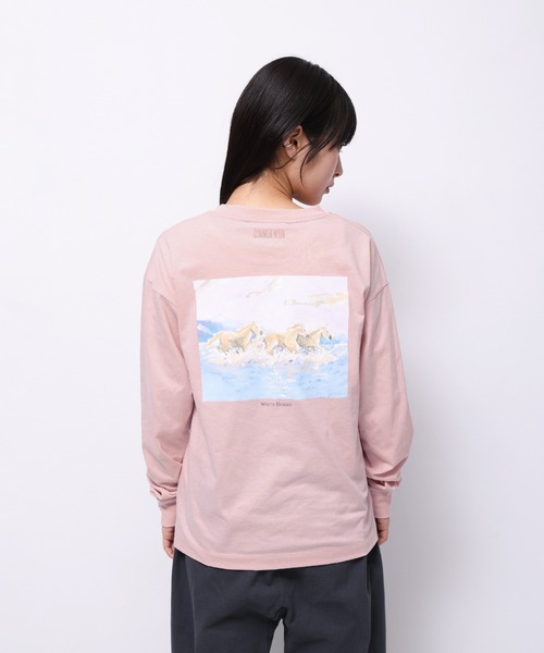 Common Noun(コモン ナウン)の「“HORSE” Shuhei Koki 天竺ロンT(Tシャツ/カットソー・レディース・ホワイト/ピンク/杢グレー・M/L)」の22枚目の写真
