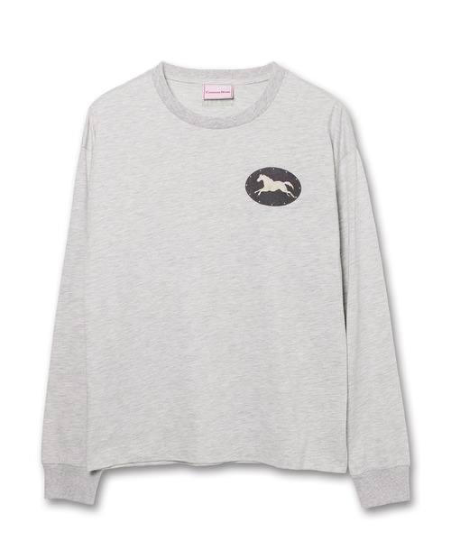 Common Noun(コモン ナウン)の「“HORSE” Shuhei Koki 天竺ロンT(Tシャツ/カットソー・レディース・ホワイト/ピンク/杢グレー・M/L)」の9枚目の写真