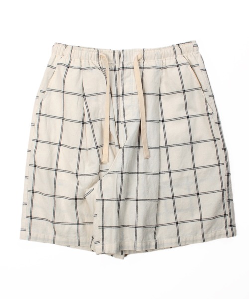 Universal Style Wear(ユニバーサルスタイルウェア)の「Universal Style Wear チェッカード タック ショーツ(その他パンツ・メンズ・オフホワイト/ブラック系その他/ブラック×ホワイト/ベージュ・MEDIUM/LARGE/X-LARGE)」の10枚目の写真