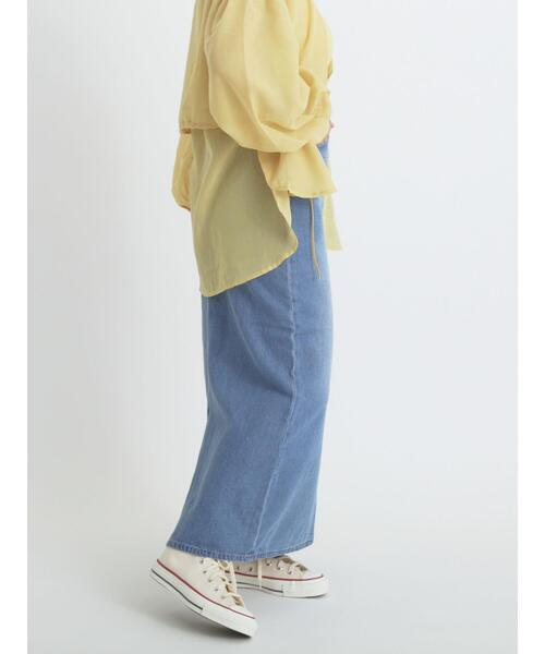 sm2rhythm（サマンサモスモスリズム）の「デニムロングスカート（スカート・レディース・ブルー/グレー・L/M）」の4枚目の写真