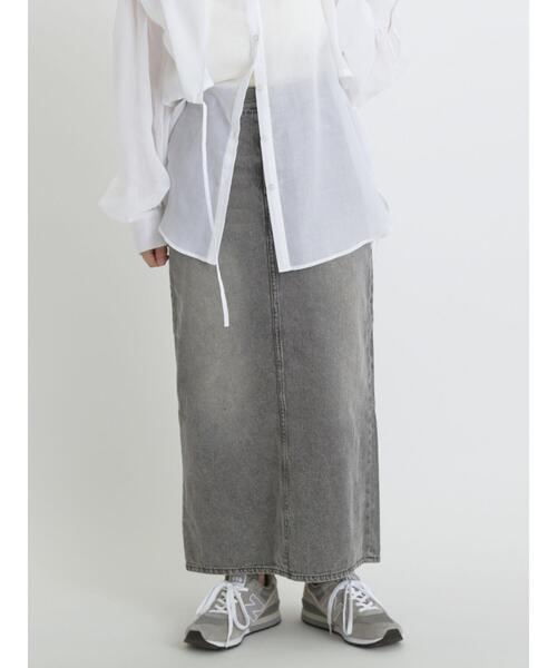 sm2rhythm（サマンサモスモスリズム）の「デニムロングスカート（スカート・レディース・ブルー/グレー・L/M）」の6枚目の写真