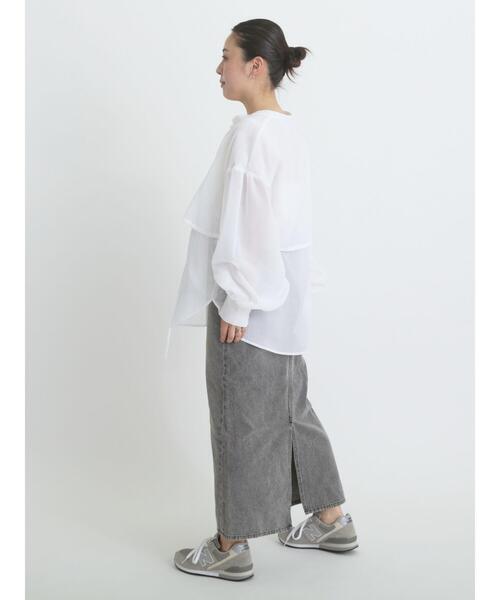 sm2rhythm（サマンサモスモスリズム）の「デニムロングスカート（スカート・レディース・ブルー/グレー・L/M）」の10枚目の写真