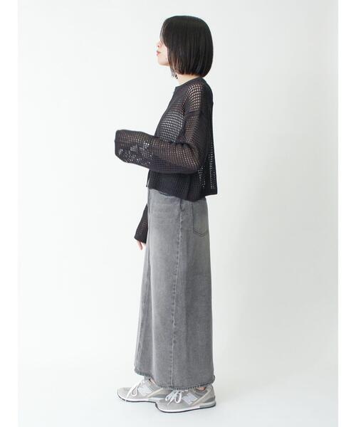 sm2rhythm（サマンサモスモスリズム）の「デニムロングスカート（スカート・レディース・ブルー/グレー・L/M）」の16枚目の写真