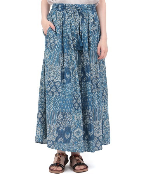 チチカカ（チチカカ）の「サシコ風パッチプリントスカート（スカート・レディース・ブルー/レッド/マスタード・FREE）」の8枚目の写真