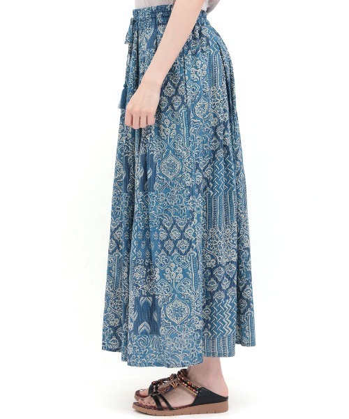 チチカカ（チチカカ）の「サシコ風パッチプリントスカート（スカート・レディース・ブルー/レッド/マスタード・FREE）」の11枚目の写真