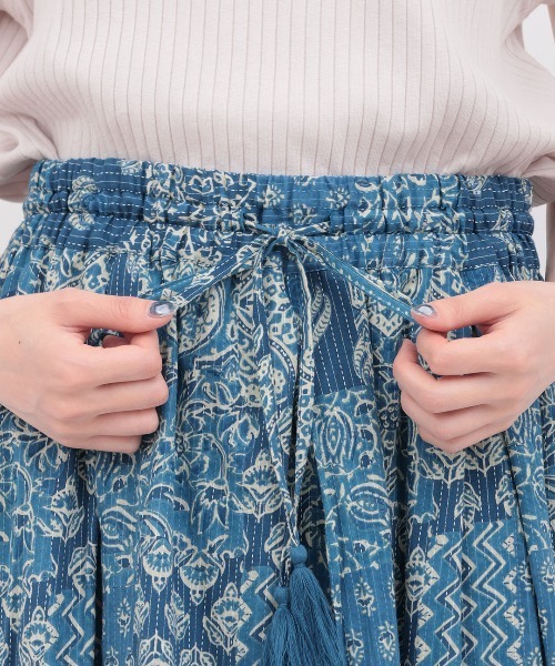 チチカカ（チチカカ）の「サシコ風パッチプリントスカート（スカート・レディース・ブルー/レッド/マスタード・FREE）」の13枚目の写真