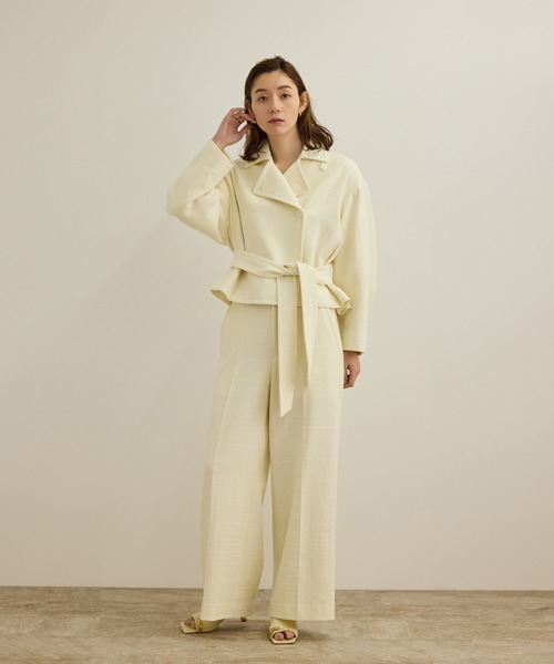 ROPE'（ロペ）の「MANTECO(マンテコ) コットンライトショートトレンチコート（トレンチコート・レディース・オフホワイト・FREE）」の8枚目の写真