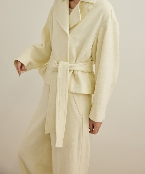 ROPE'（ロペ）の「MANTECO(マンテコ) コットンライトショートトレンチコート（トレンチコート・レディース・オフホワイト・FREE）」の15枚目の写真