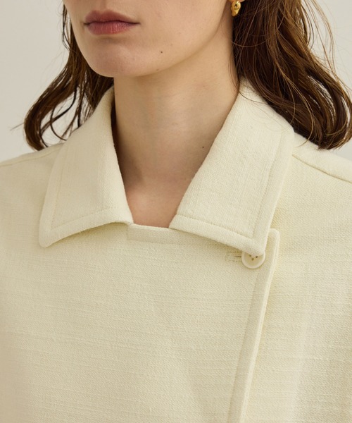 ROPE'（ロペ）の「MANTECO(マンテコ) コットンライトショートトレンチコート（トレンチコート・レディース・オフホワイト・FREE）」の9枚目の写真