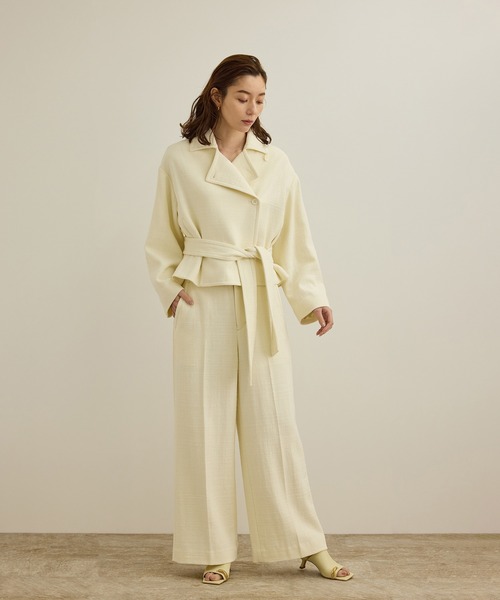 ROPE'（ロペ）の「MANTECO(マンテコ) コットンライトショートトレンチコート（トレンチコート・レディース・オフホワイト・FREE）」の7枚目の写真