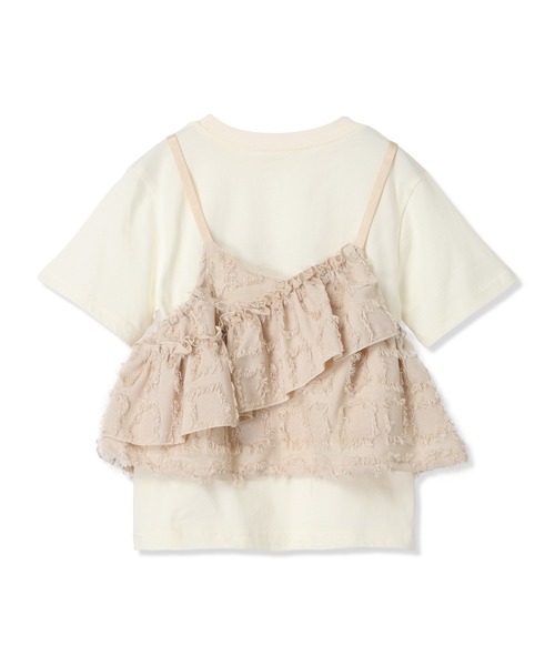 Piet（ピエット）の「ロゴTシャツ×チェックフリンジビスチェセット（Tシャツ/カットソー・キッズ・ブラック/ベージュ・100/110/120/130）」の21枚目の写真