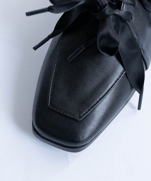 Fabby fabby（ファビィーファビィー）の「スクエアサテンリボンシューズ（ローファー・レディース・ブラック/シルバー/ブラウン系その他/ブラック系その他・SMALL/MEDIUM/LARGE）」の21枚目の写真