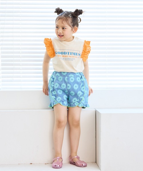 MARKEY'S（マーキーズ）の「はなはなデニムフリルキュロットパンツ（デニムパンツ・キッズ・ブルー/ライトブルー・80/90/100/110/120/130/140/150）」の15枚目の写真