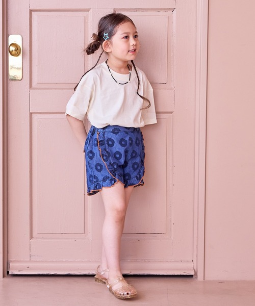 MARKEY'S（マーキーズ）の「はなはなデニムフリルキュロットパンツ（デニムパンツ・キッズ・ブルー/ライトブルー・80/90/100/110/120/130/140/150）」の7枚目の写真