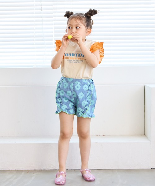 MARKEY'S（マーキーズ）の「はなはなデニムフリルキュロットパンツ（デニムパンツ・キッズ・ブルー/ライトブルー・80/90/100/110/120/130/140/150）」の16枚目の写真