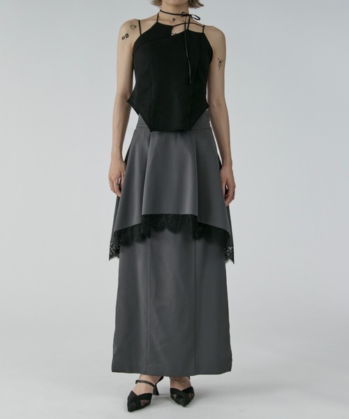 Ezick(エジック)の「Design neck カップインキャミソール(キャミソール・レディース・オフホワイト/ブラック/ホワイト系・FREE)」の14枚目の写真