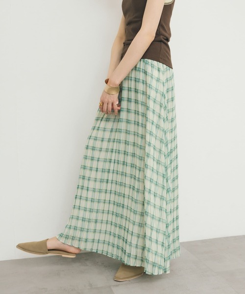 KBF(ケイビーエフ)の「シアーチェックプリーツスカート(スカート・レディース・オレンジ系その他/ブルー系その他/グリーン系その他・ONE)」の16枚目の写真