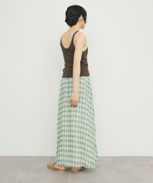 KBF(ケイビーエフ)の「シアーチェックプリーツスカート(スカート・レディース・オレンジ系その他/ブルー系その他/グリーン系その他・ONE)」の18枚目の写真