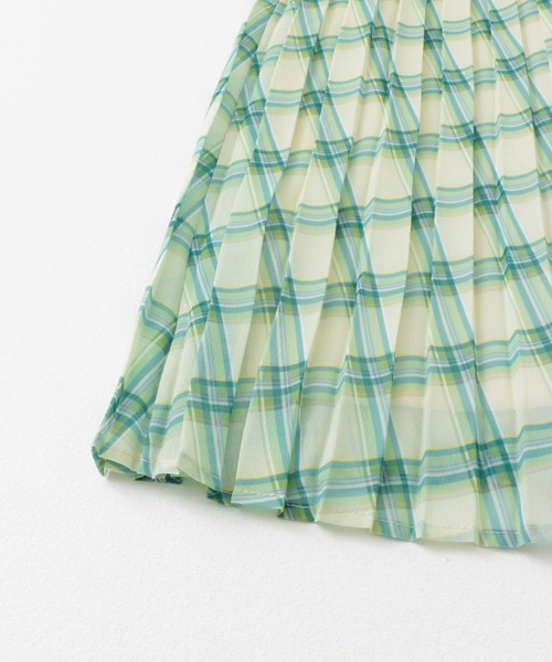 KBF(ケイビーエフ)の「シアーチェックプリーツスカート(スカート・レディース・オレンジ系その他/ブルー系その他/グリーン系その他・ONE)」の5枚目の写真