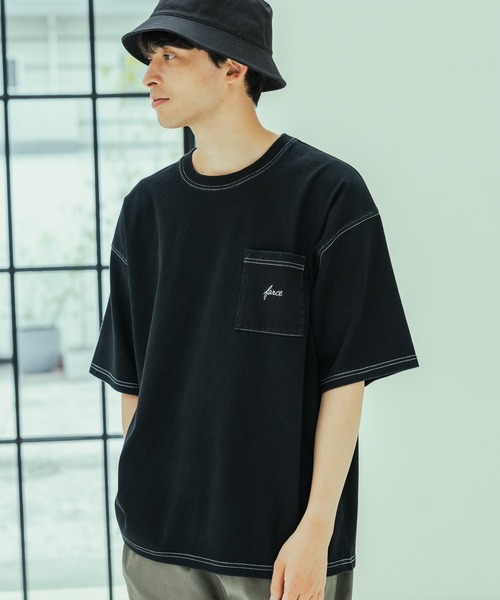 LAKOLE(ラコレ)の「デニムライク刺繍T / 324581(Tシャツ/カットソー・メンズ・ブルー/ブラック/その他9/インディゴブルー・MEDIUM/LARGE/X-LARGE)」の4枚目の写真