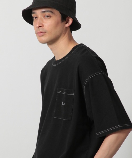LAKOLE(ラコレ)の「デニムライク刺繍T / 324581(Tシャツ/カットソー・メンズ・ブルー/ブラック/その他9/インディゴブルー・MEDIUM/LARGE/X-LARGE)」の6枚目の写真