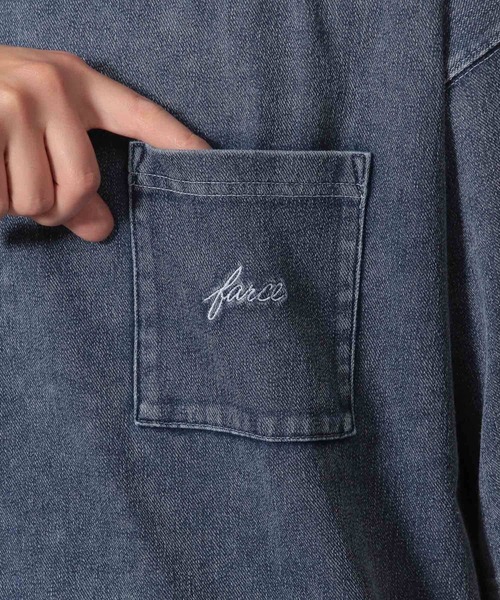 LAKOLE(ラコレ)の「デニムライク刺繍T / 324581(Tシャツ/カットソー・メンズ・ブルー/ブラック/その他9/インディゴブルー・MEDIUM/LARGE/X-LARGE)」の19枚目の写真