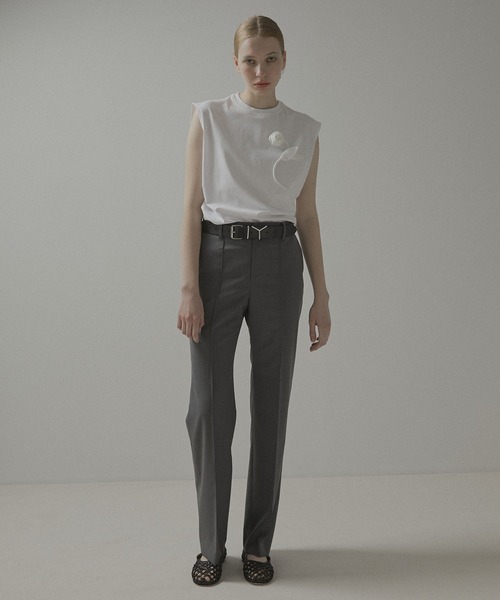 LE CIEL BLEU（ルシェルブルー）の「ストレートトラウザー / Straight Trousers（その他パンツ・レディース・ブルー/ブラック/グレー・34/36/38）」の3枚目の写真