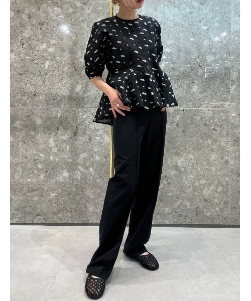 LE CIEL BLEU（ルシェルブルー）の「ストレートトラウザー / Straight Trousers（その他パンツ・レディース・ブルー/ブラック/グレー・34/36/38）」の2枚目の写真