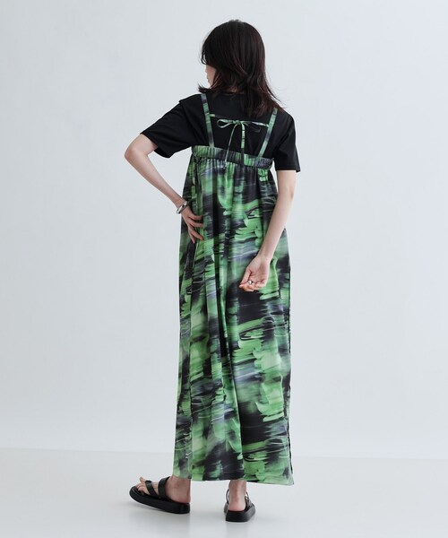 GALLEST（ギャレスト）の「デジタルプリントキャミワンピース（ワンピース・レディース・キャメル/グリーン・38/36）」の5枚目の写真