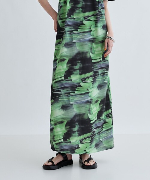 GALLEST（ギャレスト）の「デジタルプリントキャミワンピース（ワンピース・レディース・キャメル/グリーン・38/36）」の7枚目の写真